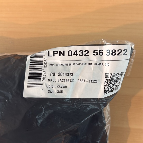 Savage X Fenty Strapless Bra Black Caviar-NWT - Picture 5 of 7